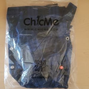 ChicMe blue and black flannel long sleeve tunic